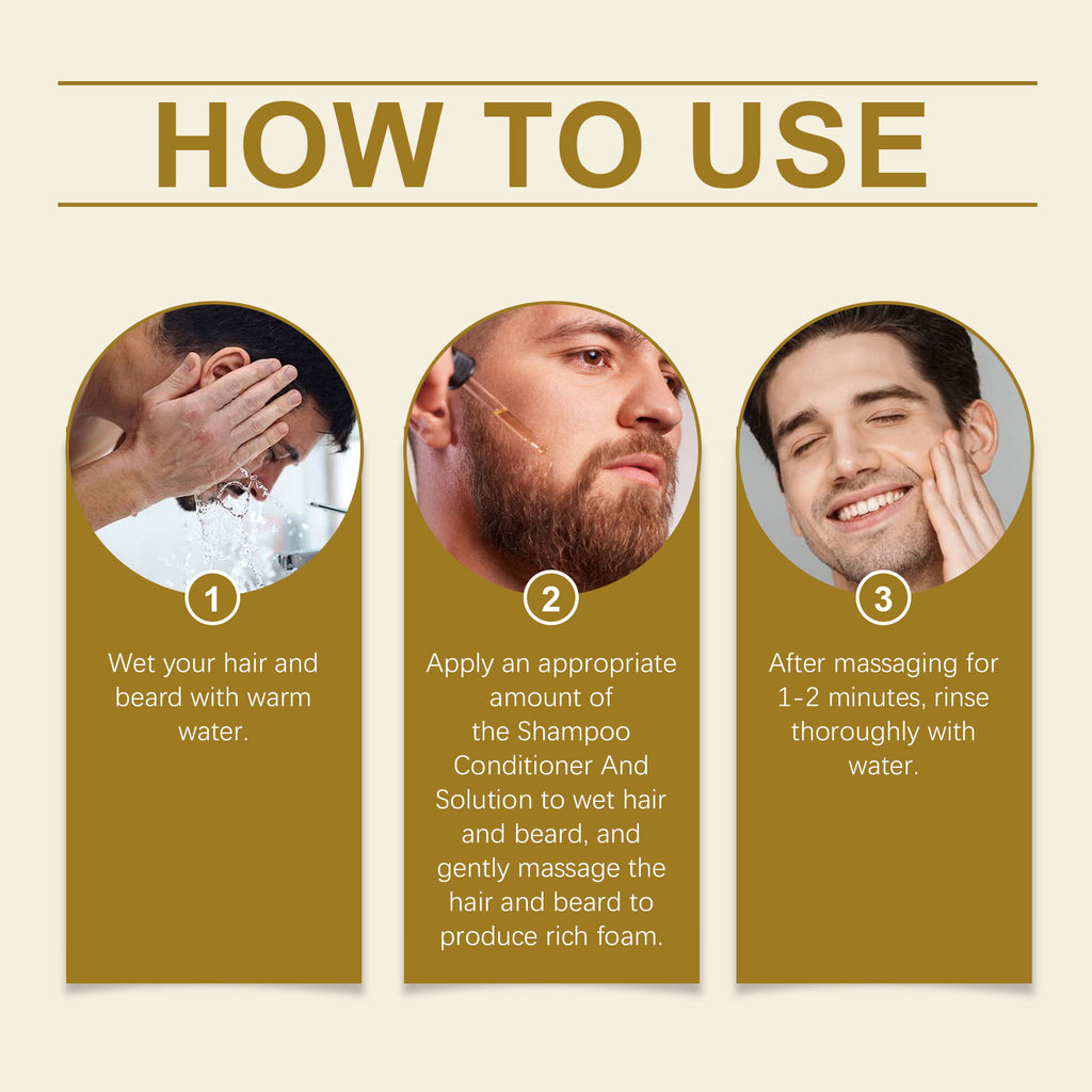 East Moon 3-in-1 Men's Beard Conditioner - Multi-Benefit Cleanser & Hair Softener with Argan Oil (100ml)