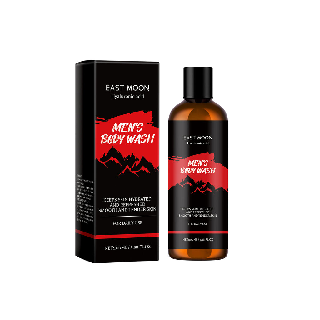 EAST MOON Men's Hydrating Body Wash - Refreshing Deep Cleansing Body Gel with Jasmine Oil & Vitamin E, Long-Lasting Fragrance