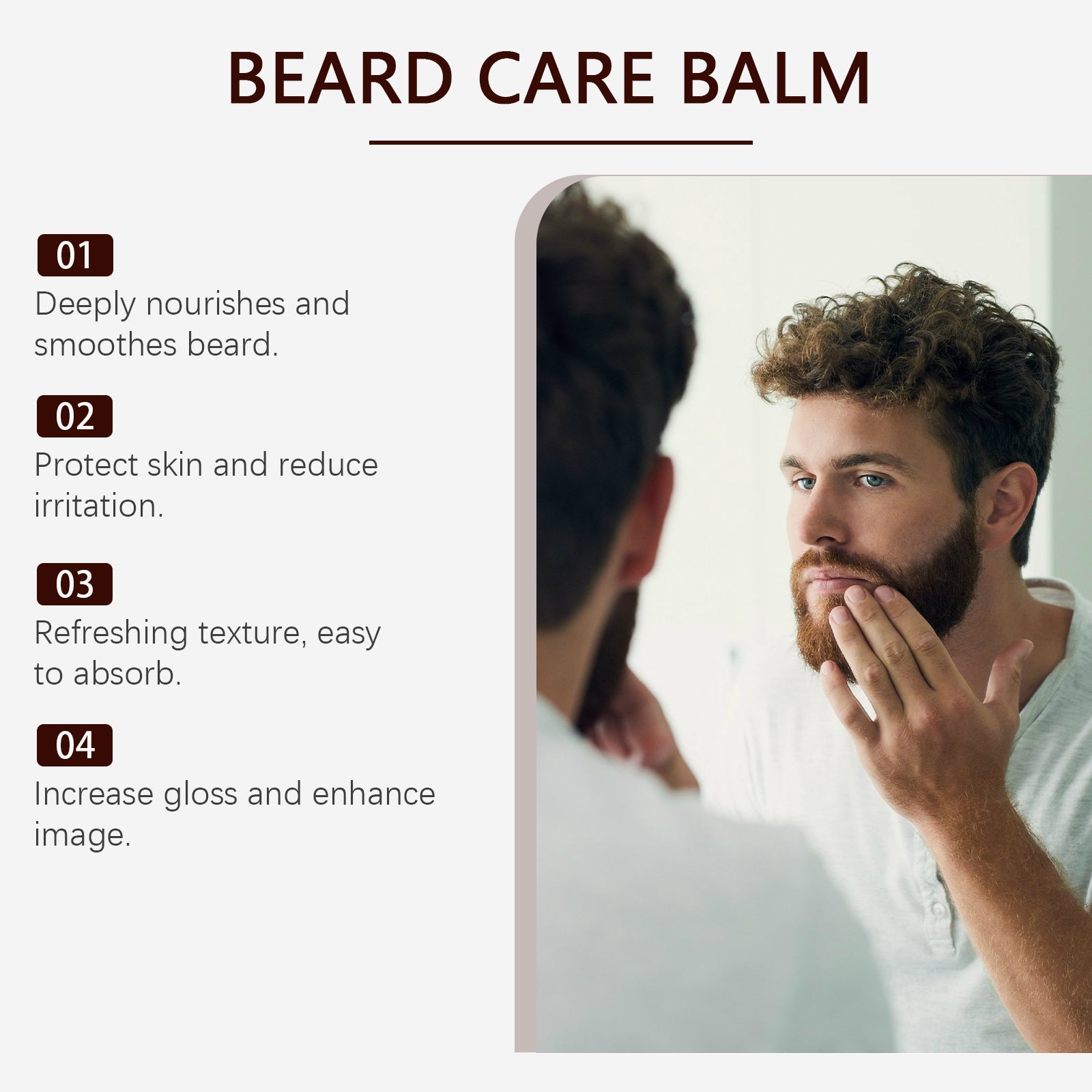 East Moon Premium Men's Beard Balm - Deep Conditioning & Nourishing Wax with Argan Oil & Shea Butter