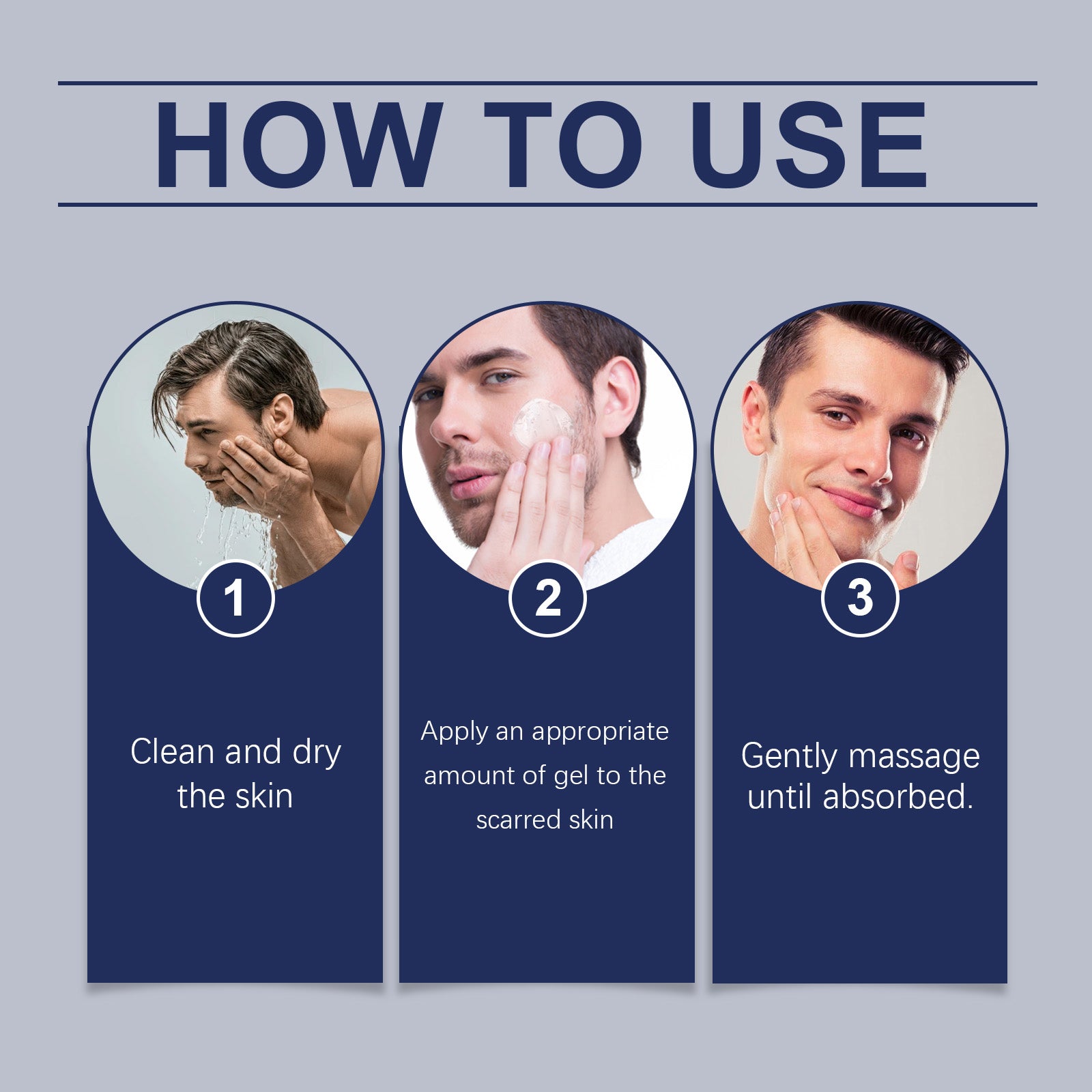 Men's Scar Recovery Gel - Skin Smoothing & Firming Moisturizer