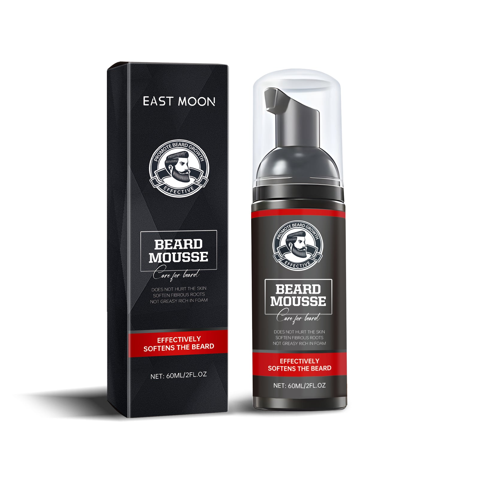 East Moon 胡须清洁慕斯 滋润保湿清洁男士胡子胡须护理络腮胡