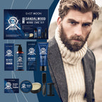 East Moon Sandalwood Beard Care Kit – Cleanse, Soften & Style