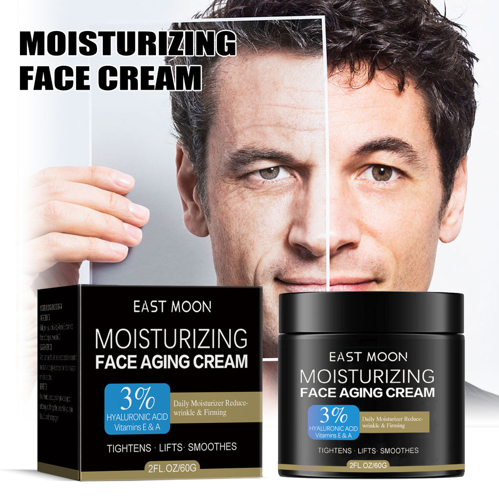 East Moon Men's Anti-Aging Face Cream - Firming & Wrinkle-Reducing Moisturizer with Collagen & Vitamin E