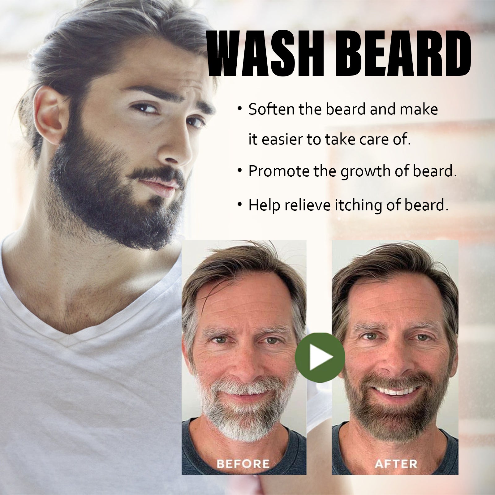 East Moon Polygonum Beard Darkening Soap - Men's Nourishing Cleanser Bars for Thicker & Fuller Facial Hair