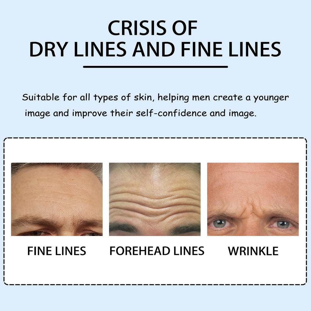 East Moon Men's Forehead Wrinkle Patches - Anti-Aging Smoothing Strips with Niacinamide & Ginseng (10-Pack)