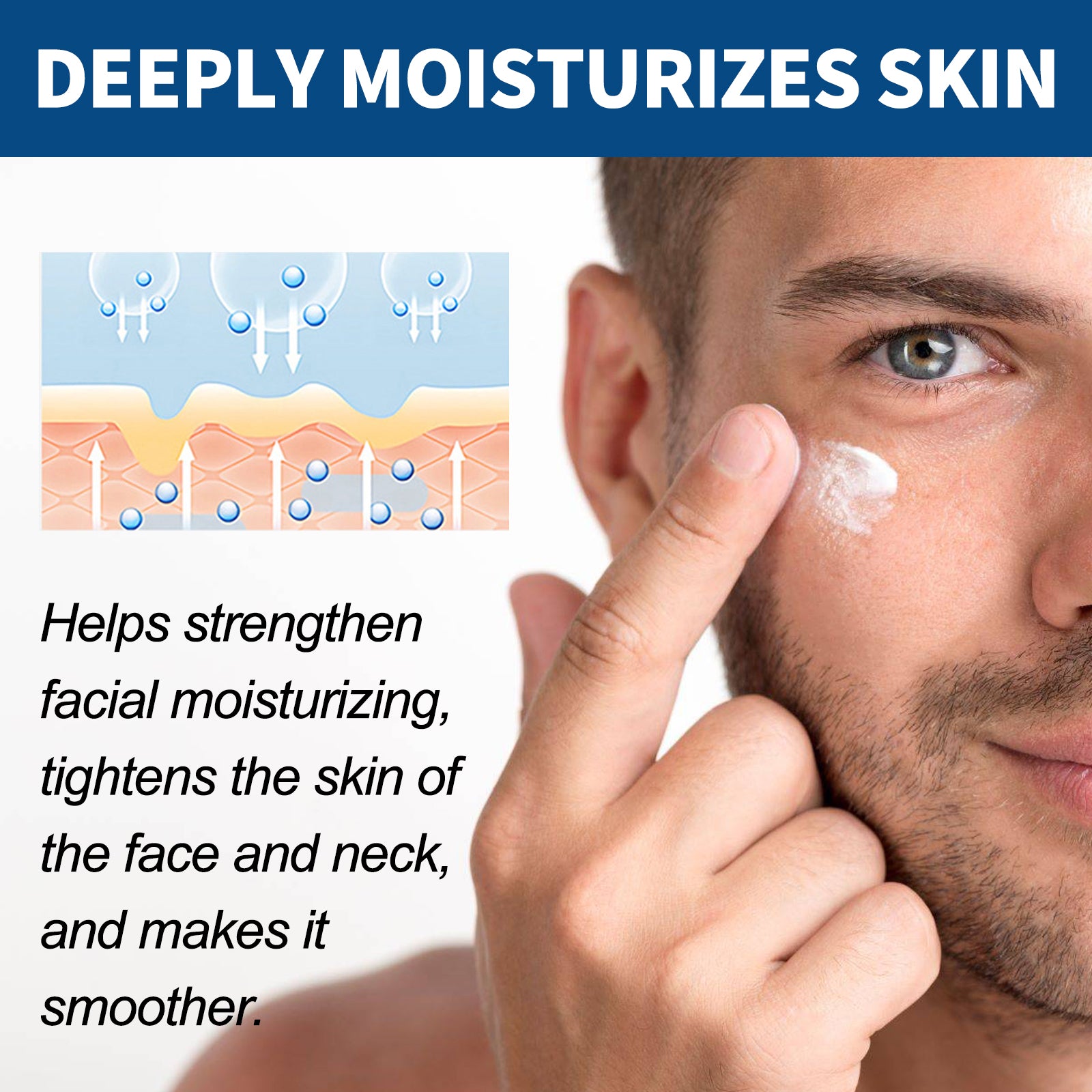 East Moon Men's Retinol Face Cream - Anti-Wrinkle Firming & Lifting Moisturizer with Collagen & Hyaluronic Acid