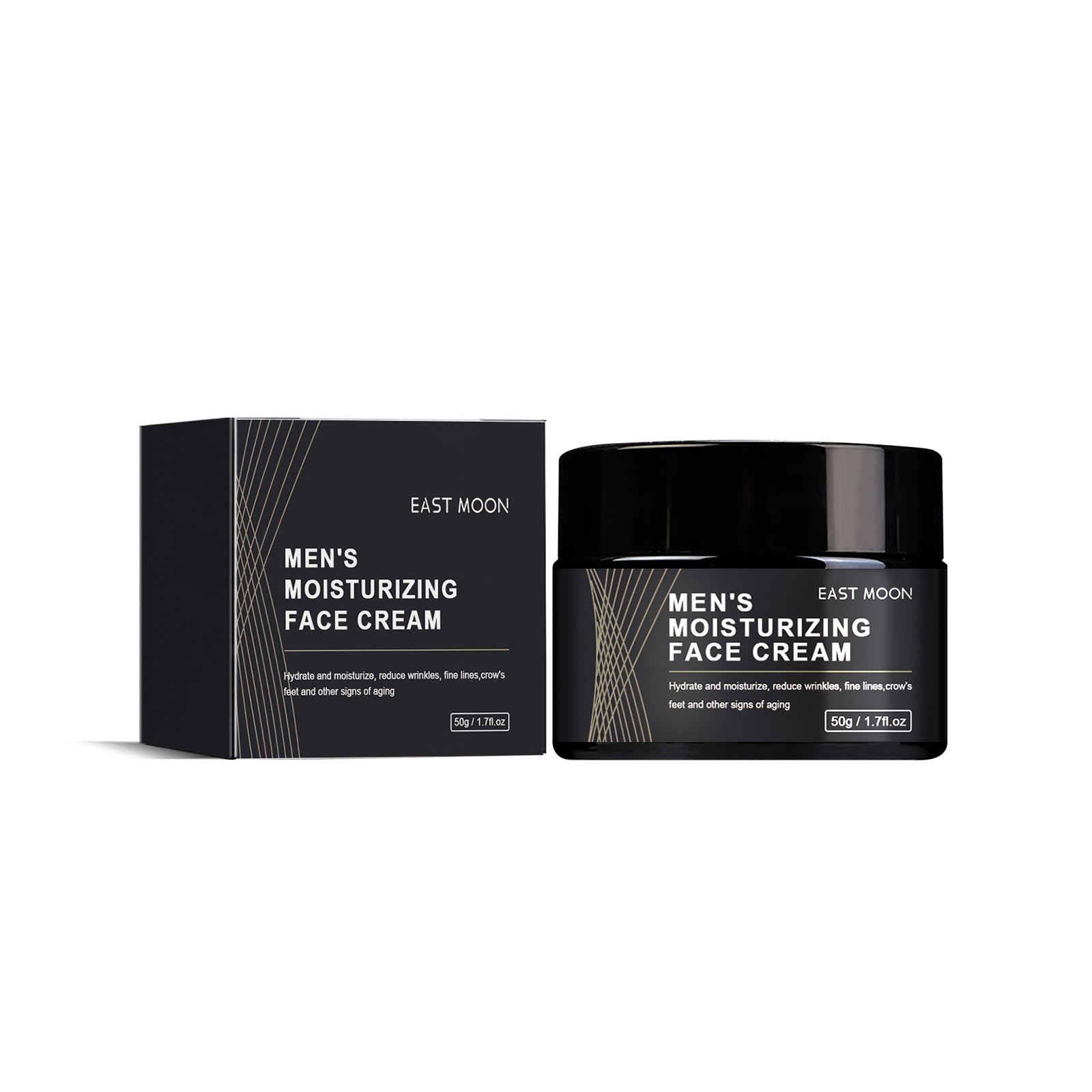 East Moon Men's Anti-Aging Face Cream - Firming & Anti-Wrinkle Moisturizer with Green Tea & Evening Primrose Oil