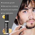 Men's Beard Growth Roller - Rosemary & Ginger Fast Thickening Serum