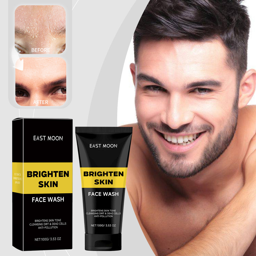 East Moon Men's Hydrating Face Wash - Deep Cleansing & Moisture Lock Foam Cleanser with Aloe Vera & Mint