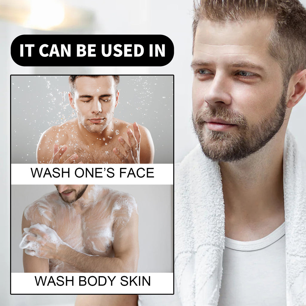 East Moon Men's Acne Control Cleansing Bar - Niacinamide Skin Brightening & Oil-Control Soap for Face & Body