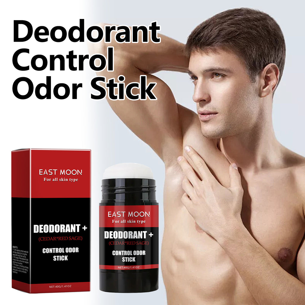 East Moon Men's Deodorant Stick - Long-Lasting Odor Control & Anti-Perspirant with Sage & Rose Oil (50g)
