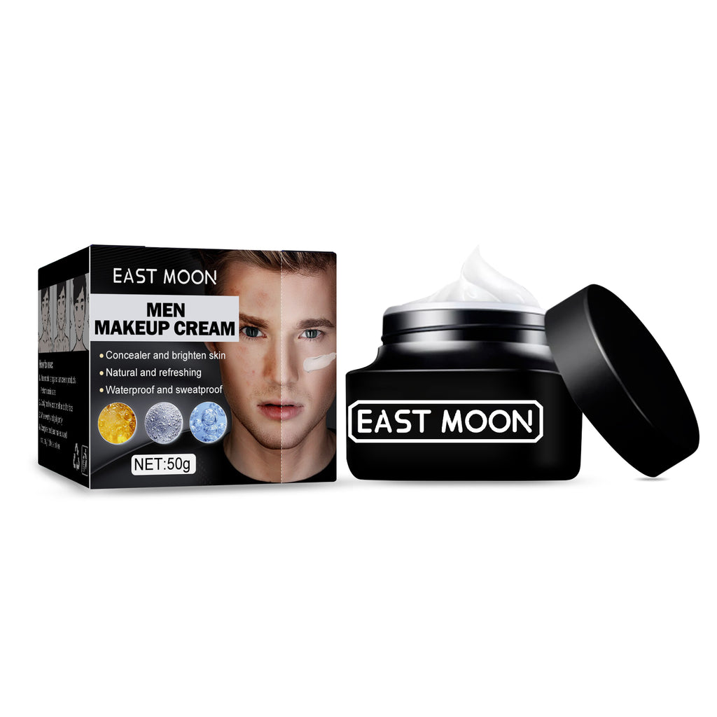 East Moon Men's Tone Up Cream - Natural Concealer & Hydrating Skin Cream for Dark Spots, Acne Scars & Anti-Aging