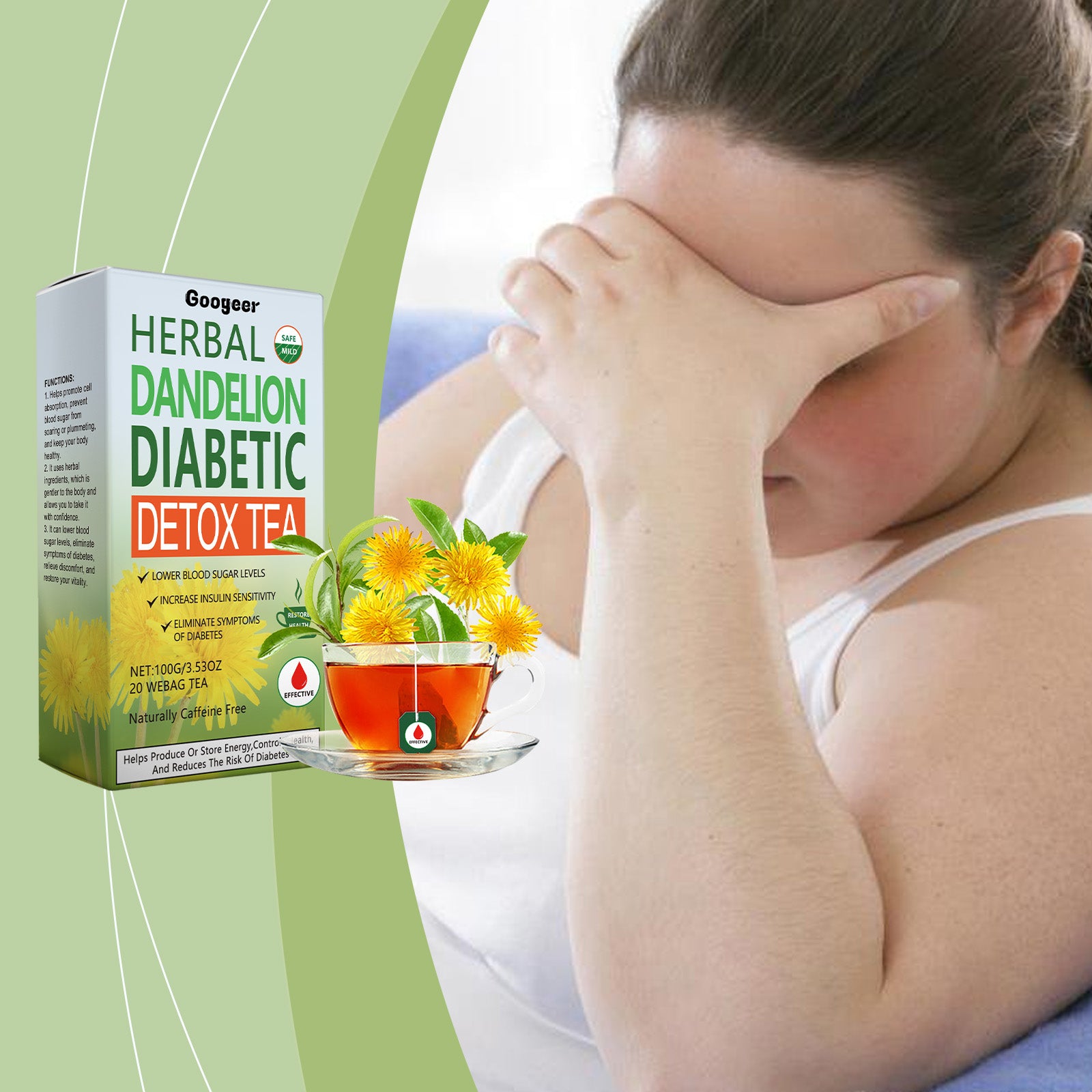 Googeer 草本排毒调节茶包 草药排毒调理茶包身体治疗
