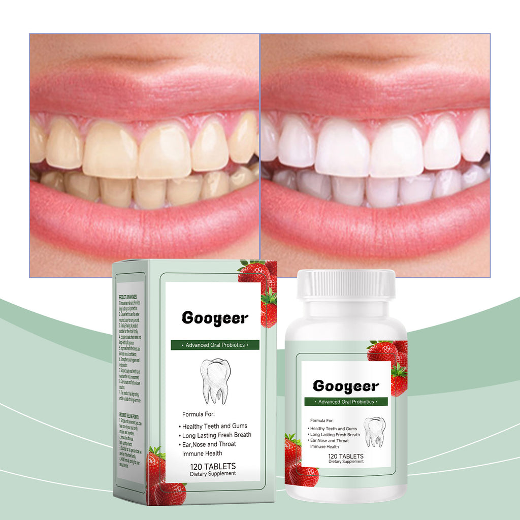 Googeer 牙咀嚼益生菌片 膳食补充剂身体治疗