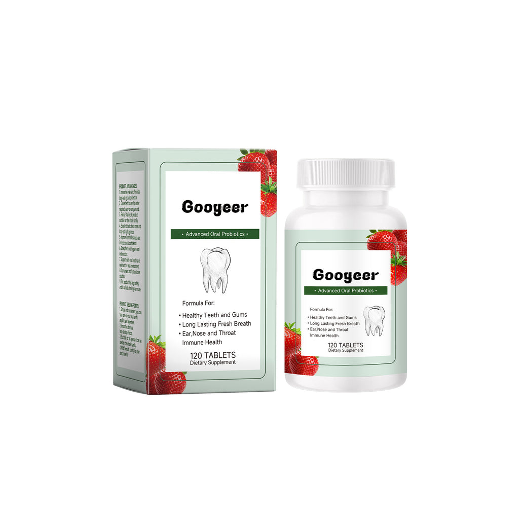 Googeer 牙咀嚼益生菌片 膳食补充剂身体治疗