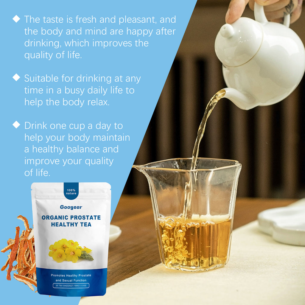 Googeer Organic Prostate Care Tea - Ginseng & Honeysuckle Men's Vitality Bags