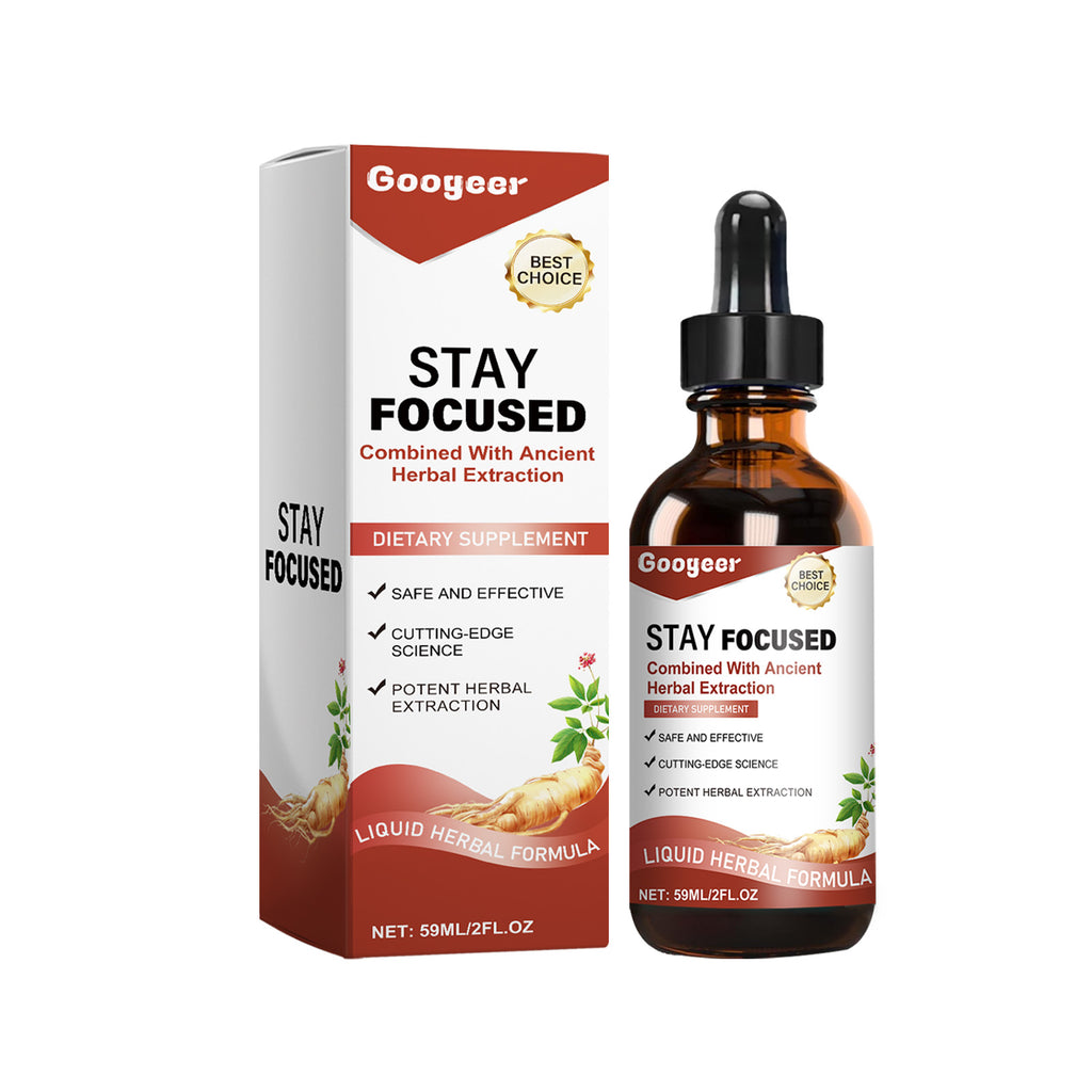 GOOGEER Liquid Ginseng Energy Drops - Premium Mint Infused Dietary Supplement