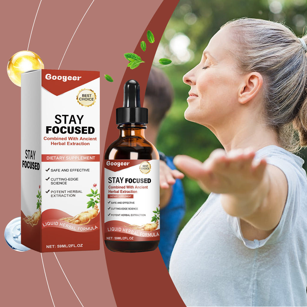 GOOGEER Liquid Ginseng Energy Drops - Premium Mint Infused Dietary Supplement