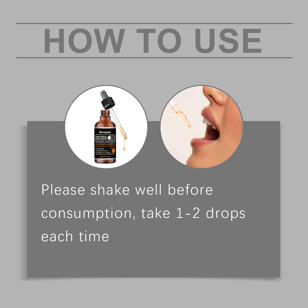 GOOGEER Bee Venom Slimming Drops - B1 & Gluconolactone Infused Metabolic Boosting Serum