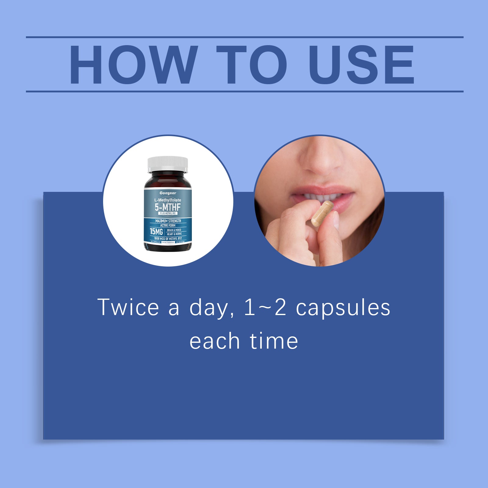 Googeer Daily Vitamin C Capsules - Immune Support & Energy Booster Supplements