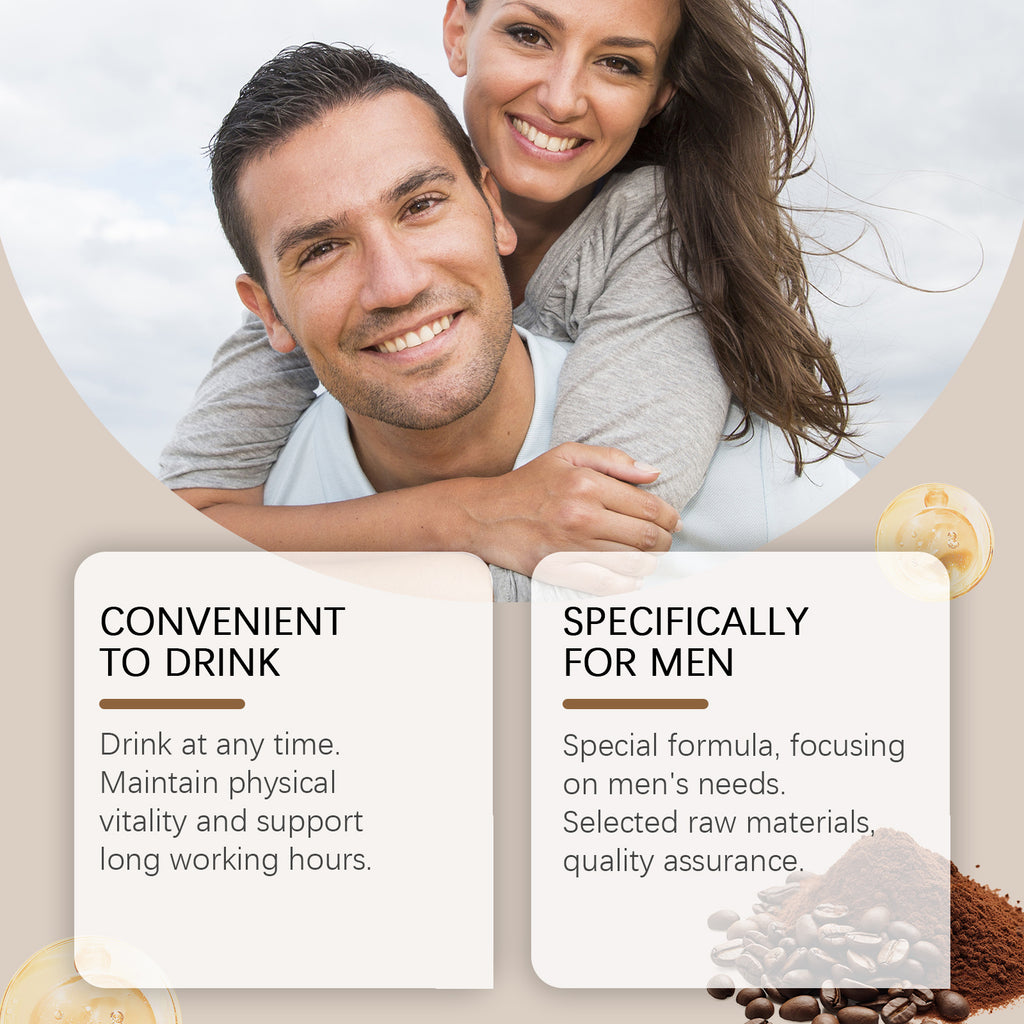 Googeer Men's Mushroom Coffee - Black Coffee Powder for Energy & Stamina