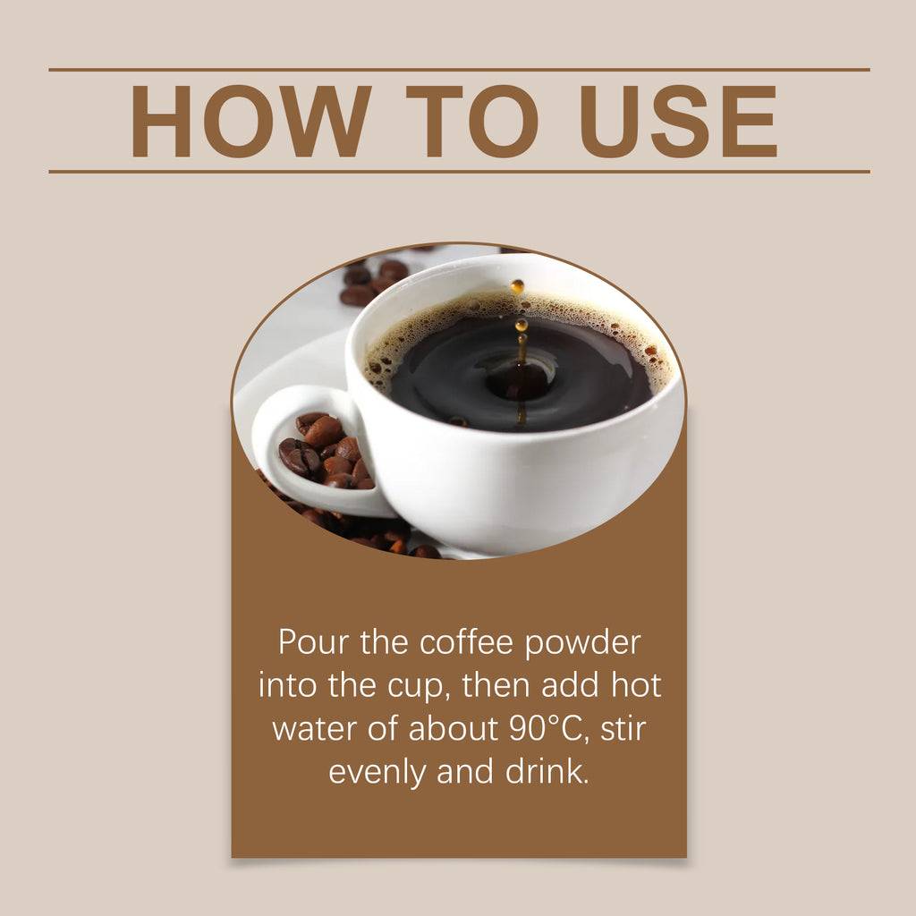 Googeer Men's Mushroom Coffee - Black Coffee Powder for Energy & Stamina
