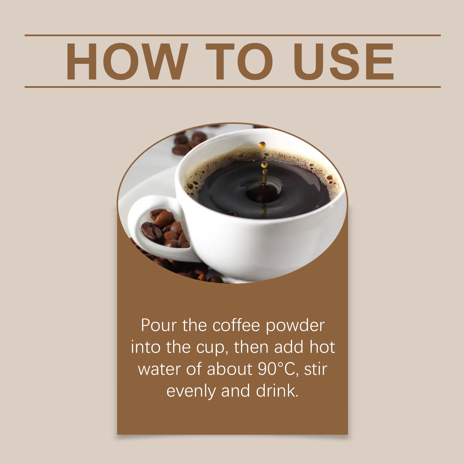 Googeer Men's Mushroom Coffee - Black Coffee Powder for Energy & Stamina