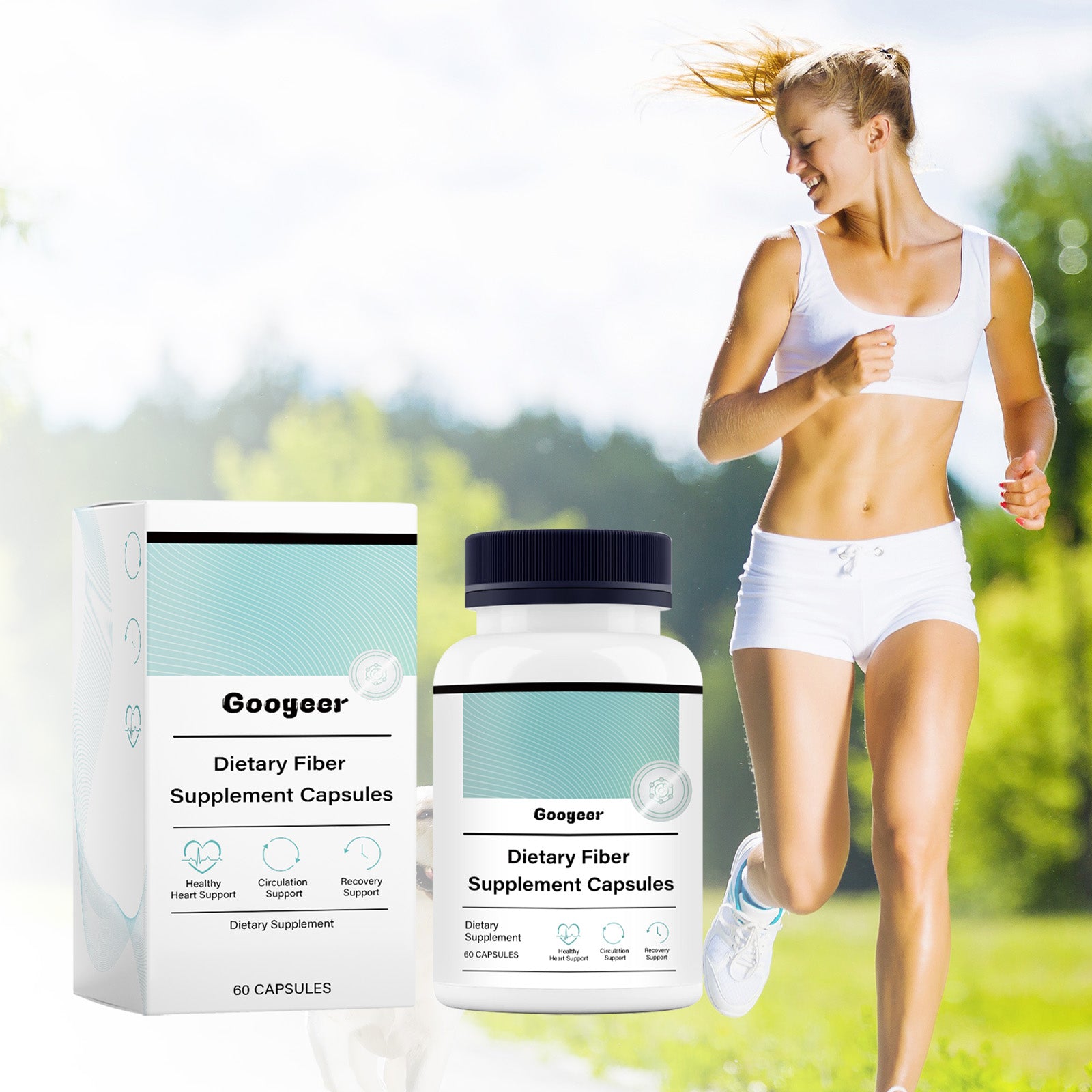 Googeer 膳食纤维补充胶囊 Dietary Fiber Supplement Capsules