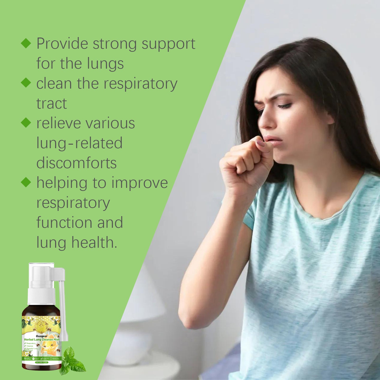 Googeer Premium Throat Soothing Spray - Advanced Loquat Respiratory Comfort & Daily Fresh Breath Mist (30ml)