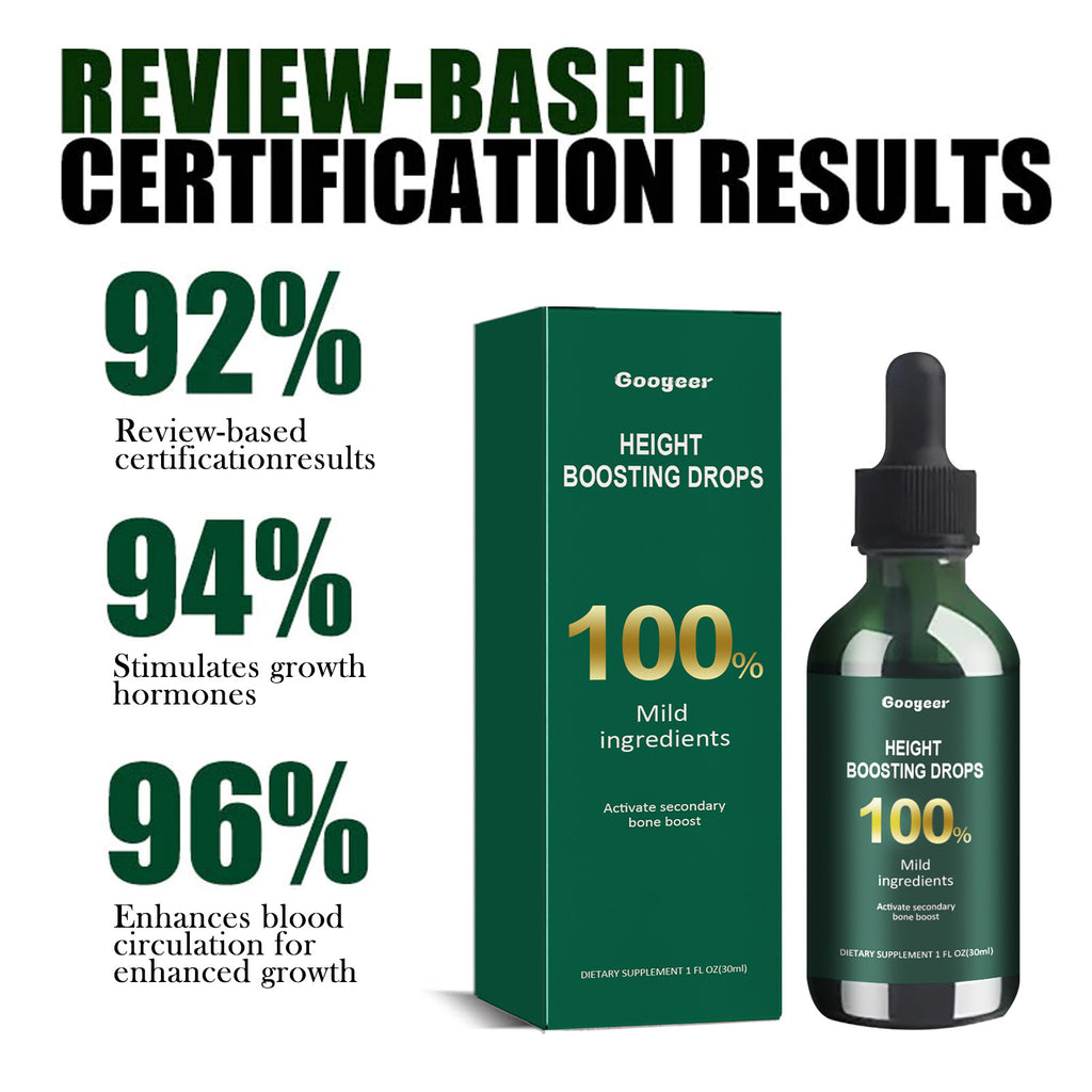 GOOGEER Liquid Calcium & Vitamin D3 Drops - High-Absorption Bone Density & Growth Support