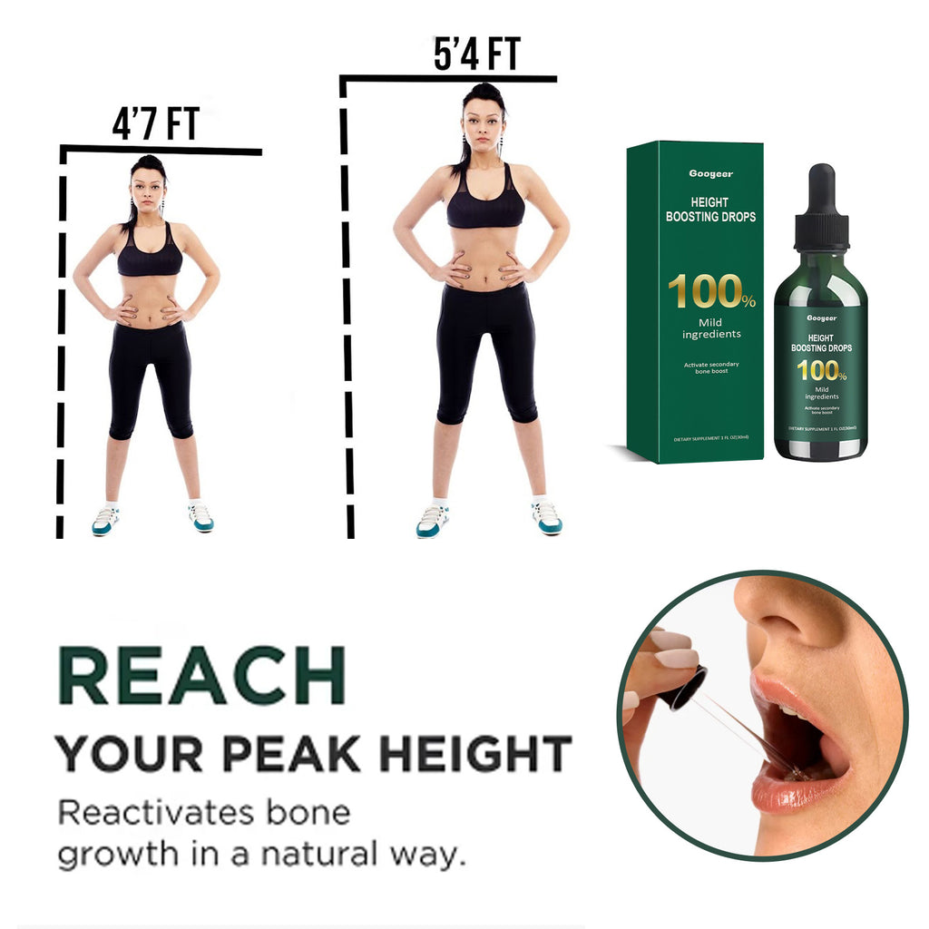 GOOGEER Liquid Calcium & Vitamin D3 Drops - High-Absorption Bone Density & Growth Support