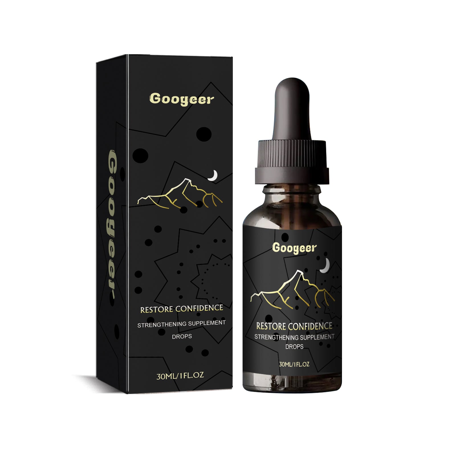 Googeer Men's Vitality Drops - Shilajit & Ginseng Advanced Stamina Formula