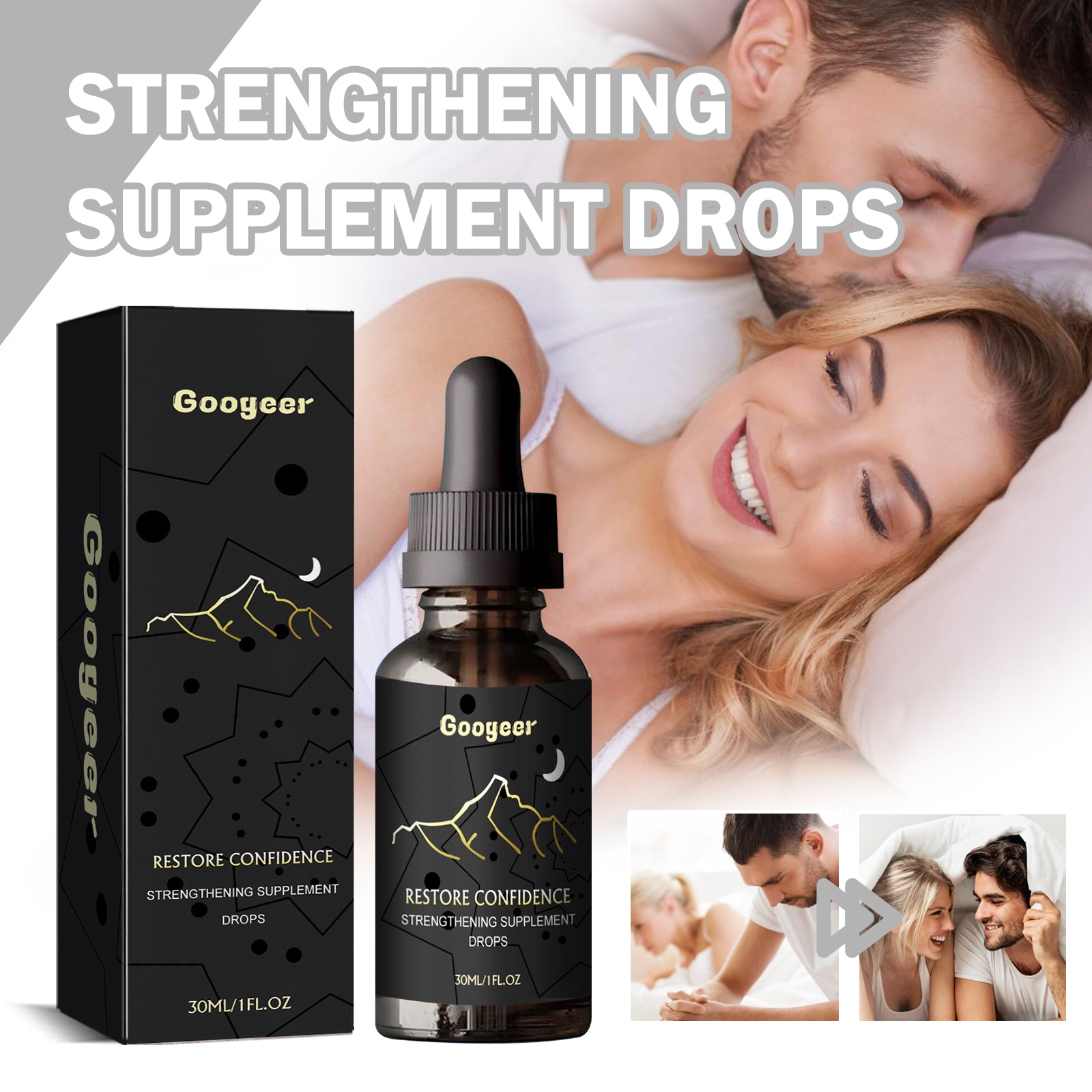 Googeer Men's Vitality Drops - Shilajit & Ginseng Advanced Stamina Formula
