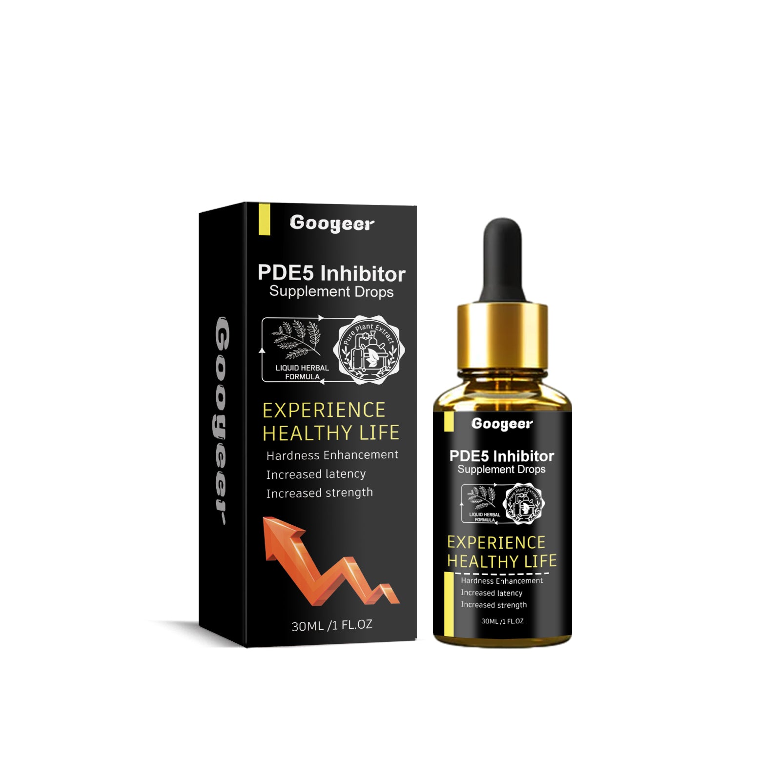 Googeer Men's Vitality Drops - Ginseng & Saw Palmetto Energy Boosting Serum