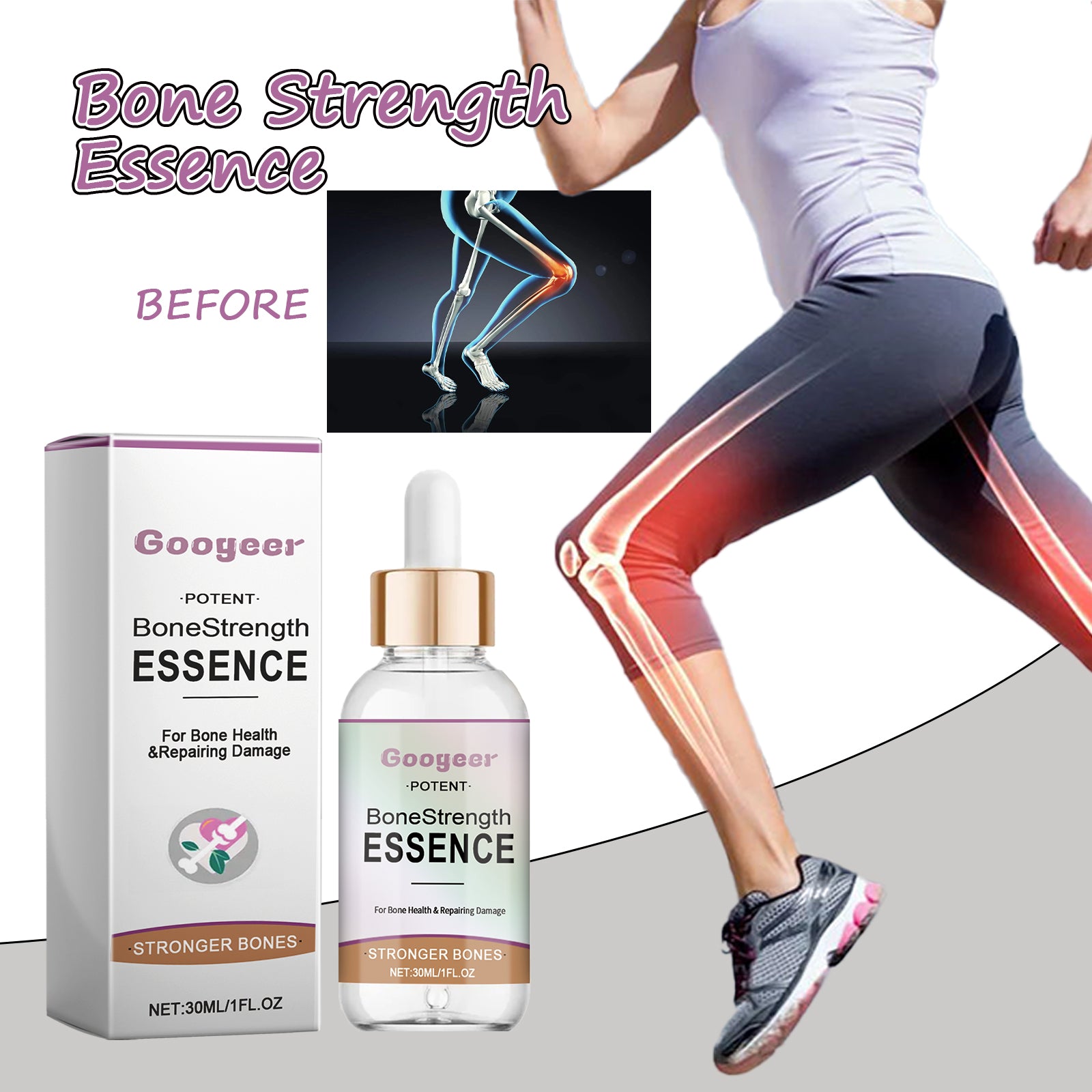 Googeer Premium Joint & Bone Health Support Drops - Daily Wellness Formula