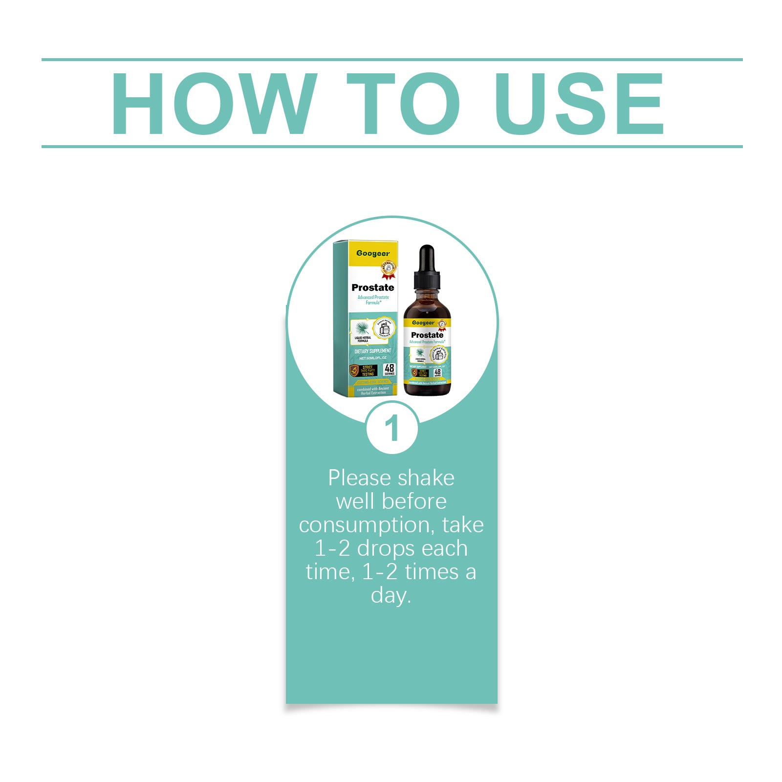 Googeer Prostate Health Drops - Saw Palmetto 10:1 Extract Urinary Support Liquid