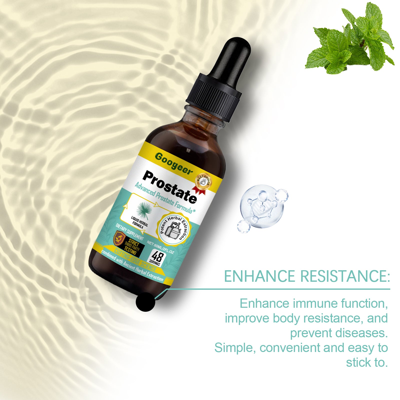Googeer Prostate Health Drops - Saw Palmetto 10:1 Extract Urinary Support Liquid