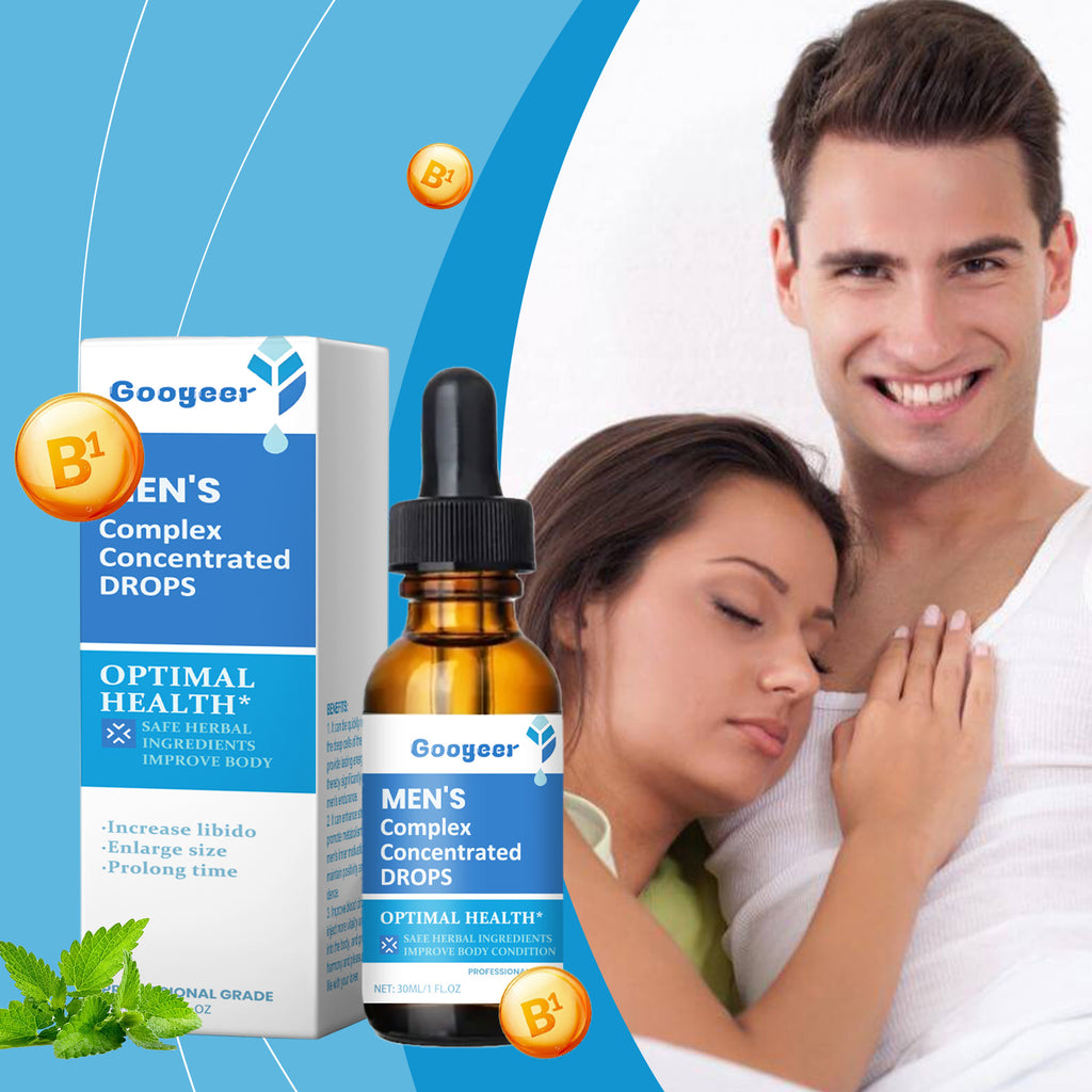 GOOGEER Men's Vitality Concentrated Drops - Herbal Extract & Vitamin Metabolic Booster