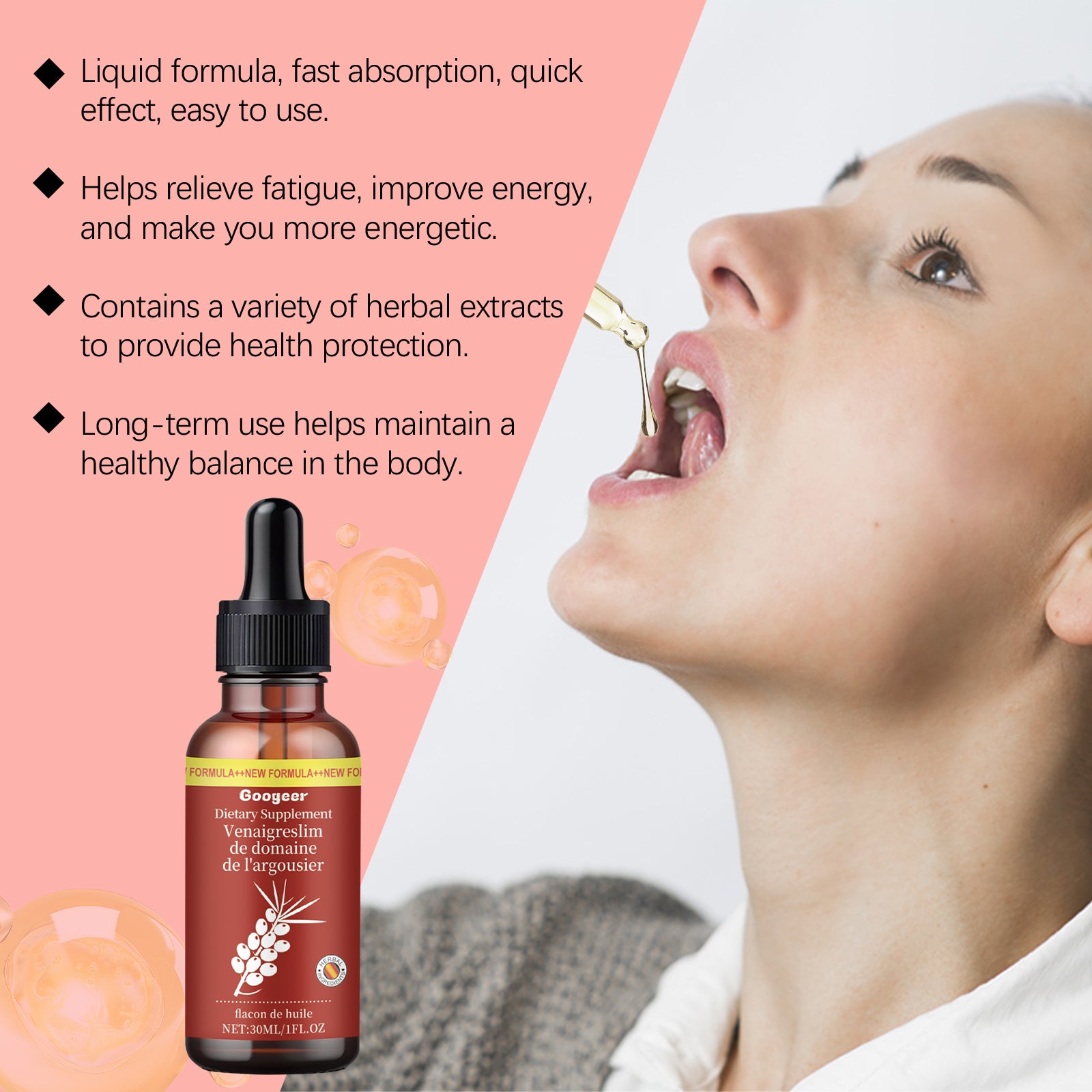 Googeer Premium Daily Wellness Drops - Advanced Metabolic Support & Anti-Aging Antioxidant Dietary Supplement (30ml)