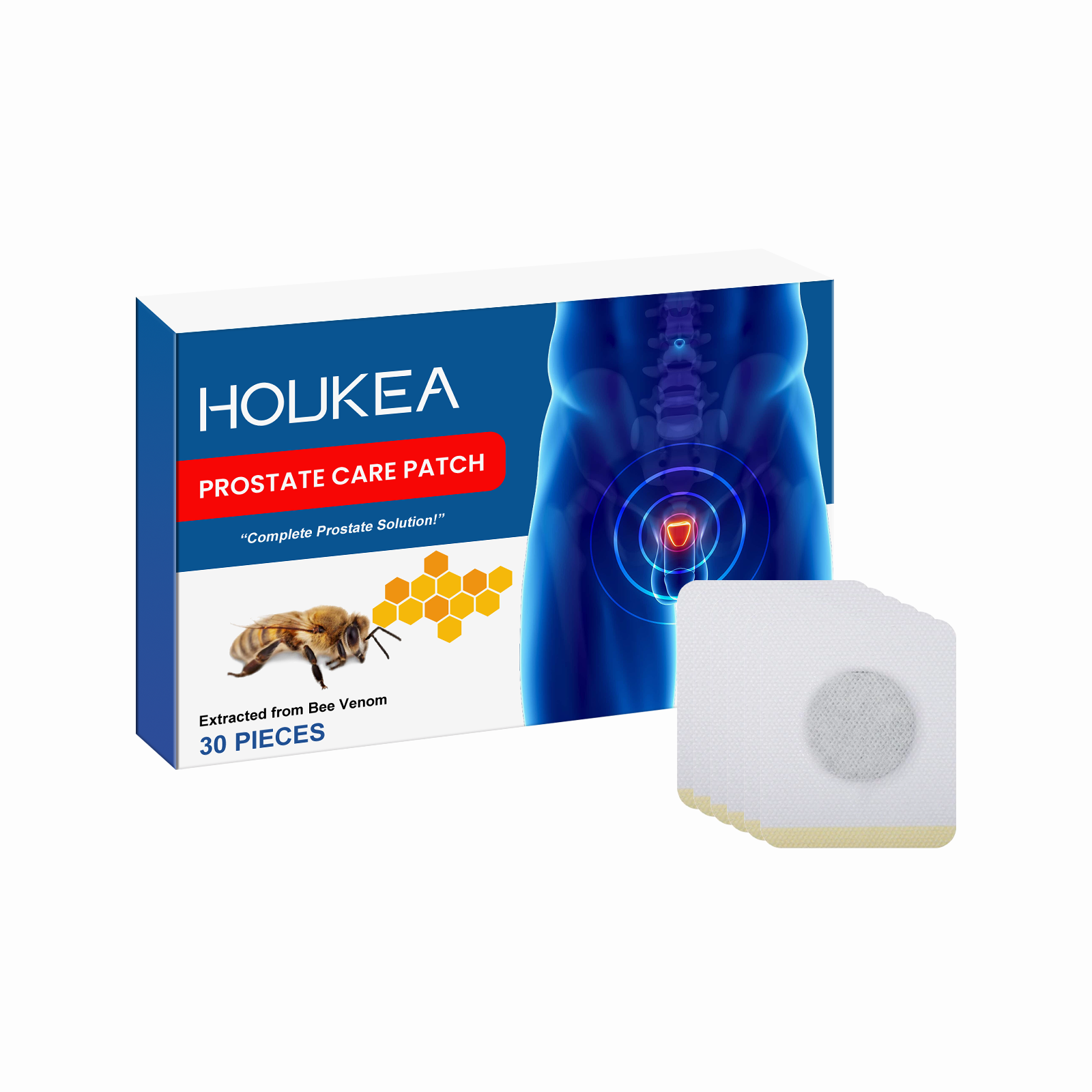 Houkea 前列腺护理贴片 男士保养日常滋润保湿按摩身体护理贴片