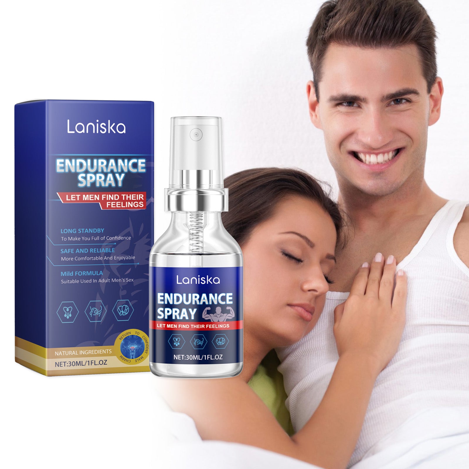 Laniska Bee Venom Men's Vitality Inhaler - Premium Prostate Support & Daily Relaxation Aromatherapy (2g)