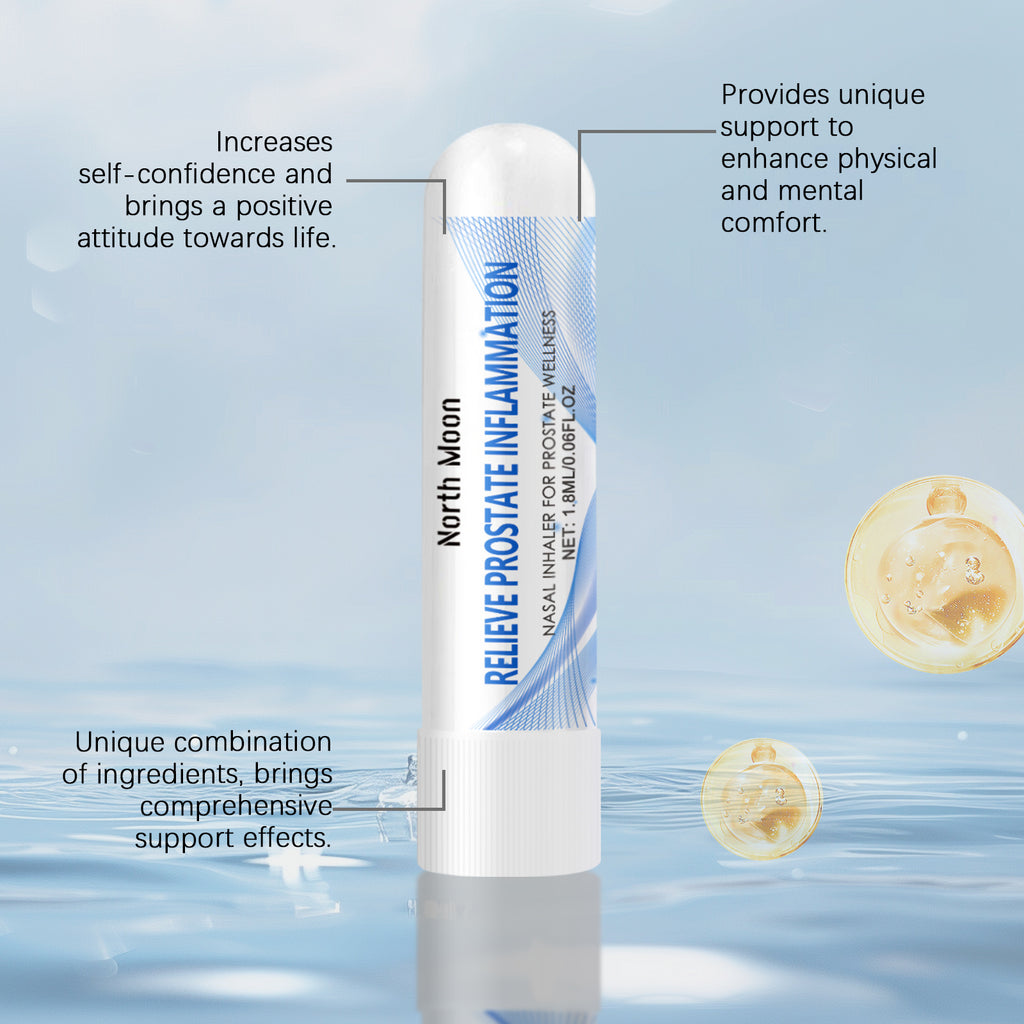 NORTH MOON Men's Mint Nasal Inhaler - PEG-40 Soothing & Hydrating Pocket Aromatherapy