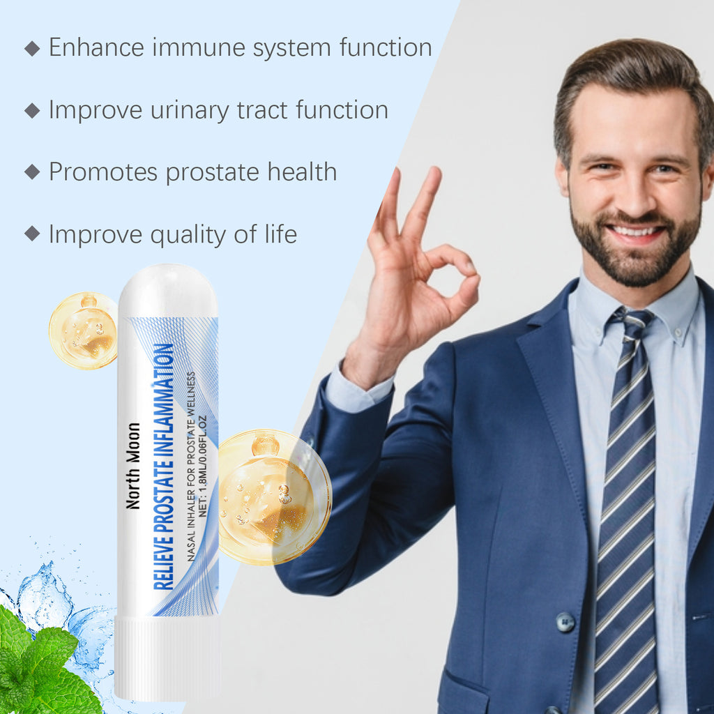 NORTH MOON Men's Mint Nasal Inhaler - PEG-40 Soothing & Hydrating Pocket Aromatherapy