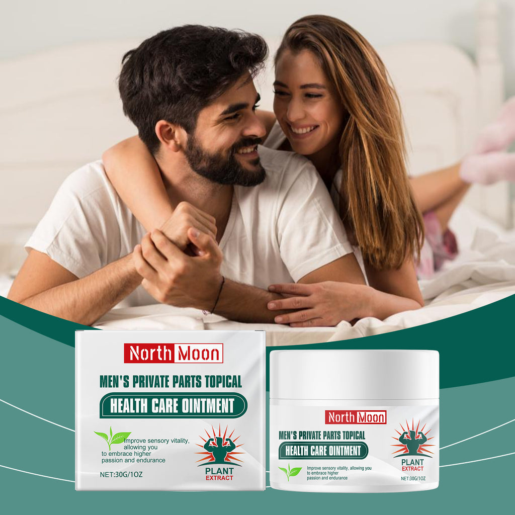 North Moon Men's Performance Massage Cream - Energizing Stamina & Endurance Booster with Maca & Ginseng