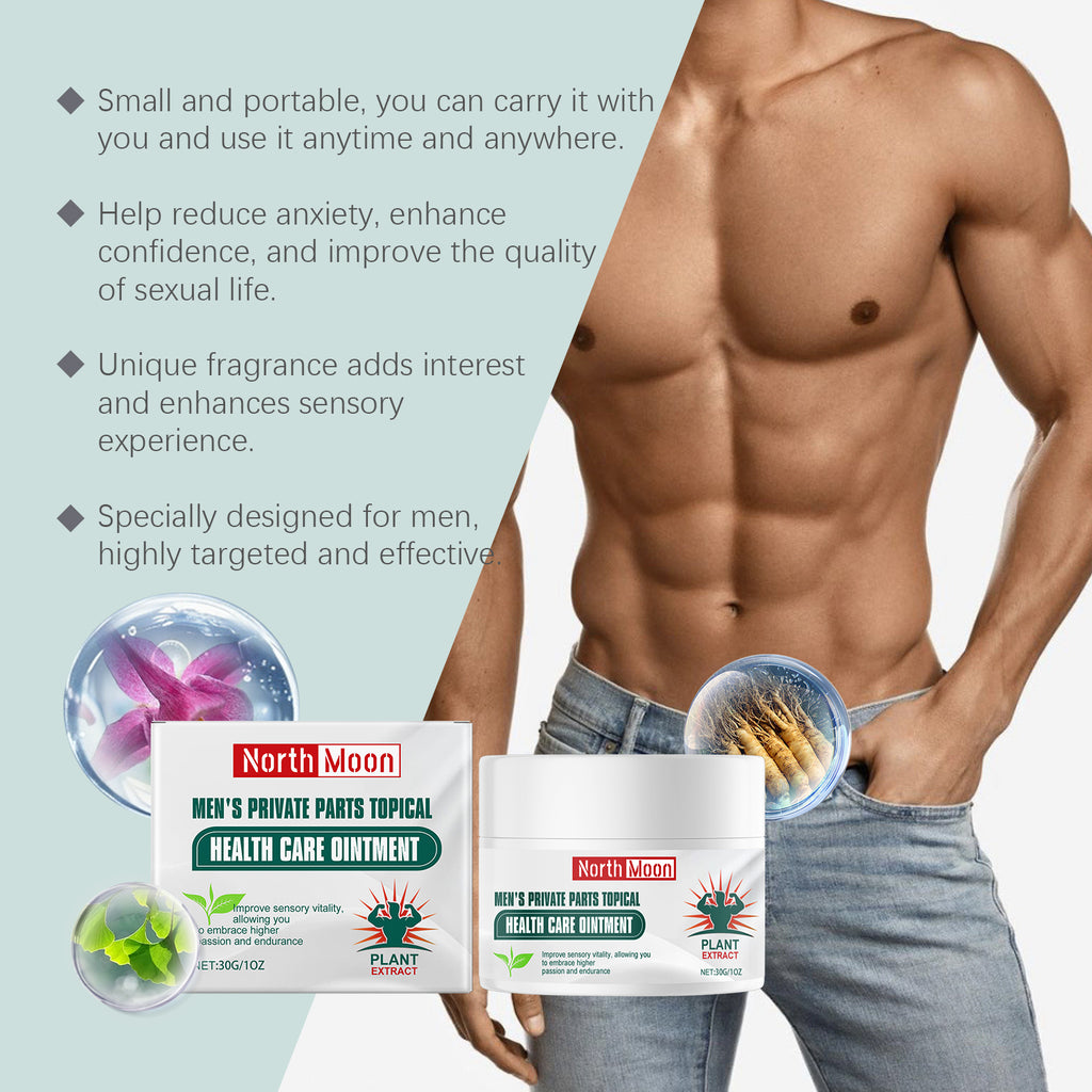 North Moon Men's Performance Massage Cream - Energizing Stamina & Endurance Booster with Maca & Ginseng