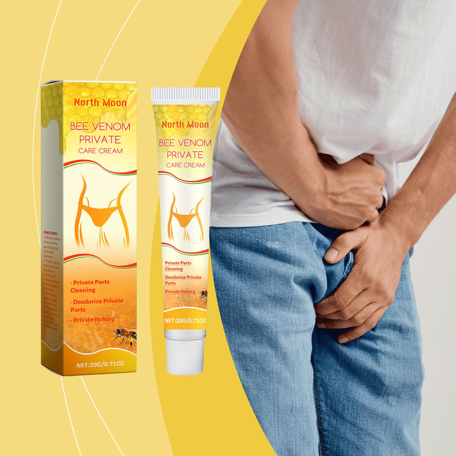 Men's Refreshing Intimate Cream - Anti-Odor & Hydrating Everyday Body Balm