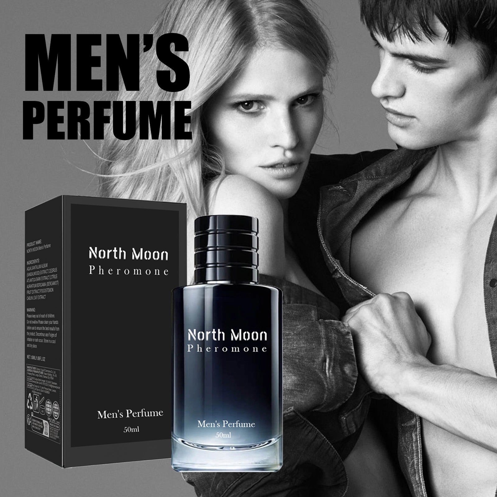 Men's Pheromone Attraction Cologne - Long-Lasting Fresh & Romantic Intimate Oil