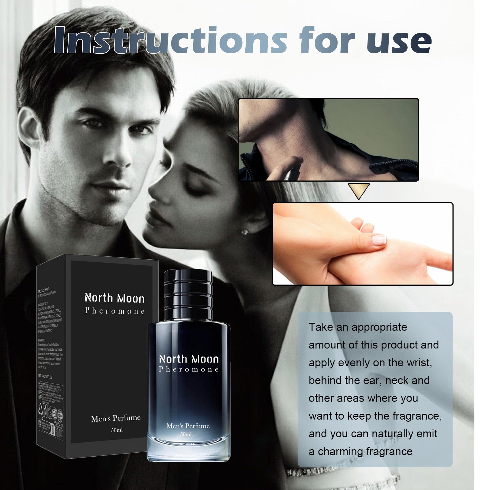 Men's Pheromone Attraction Cologne - Long-Lasting Fresh & Romantic Intimate Oil
