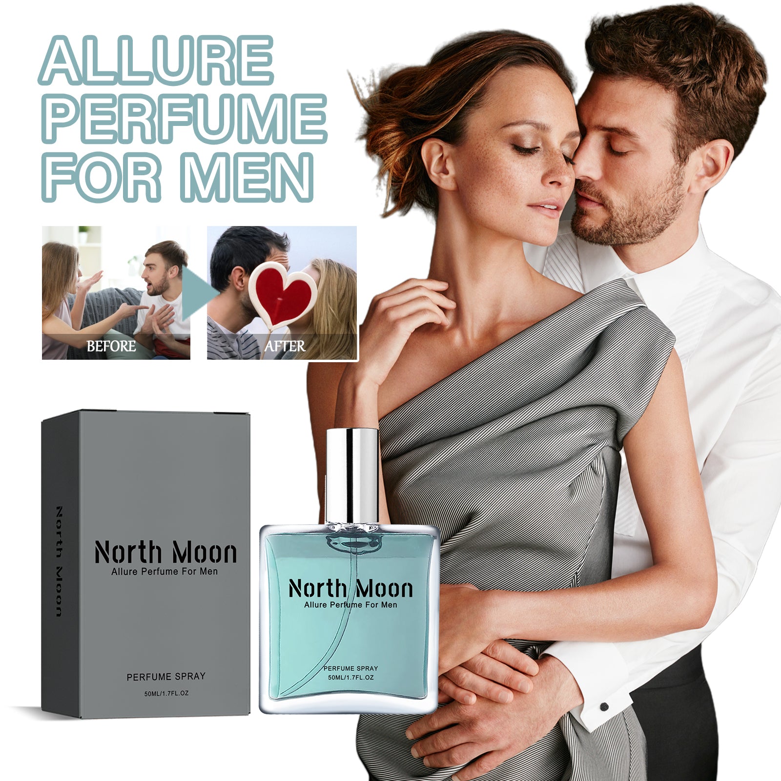 Men's Pheromone Attraction Cologne - Long-Lasting Fresh & Intimate Oil Scent