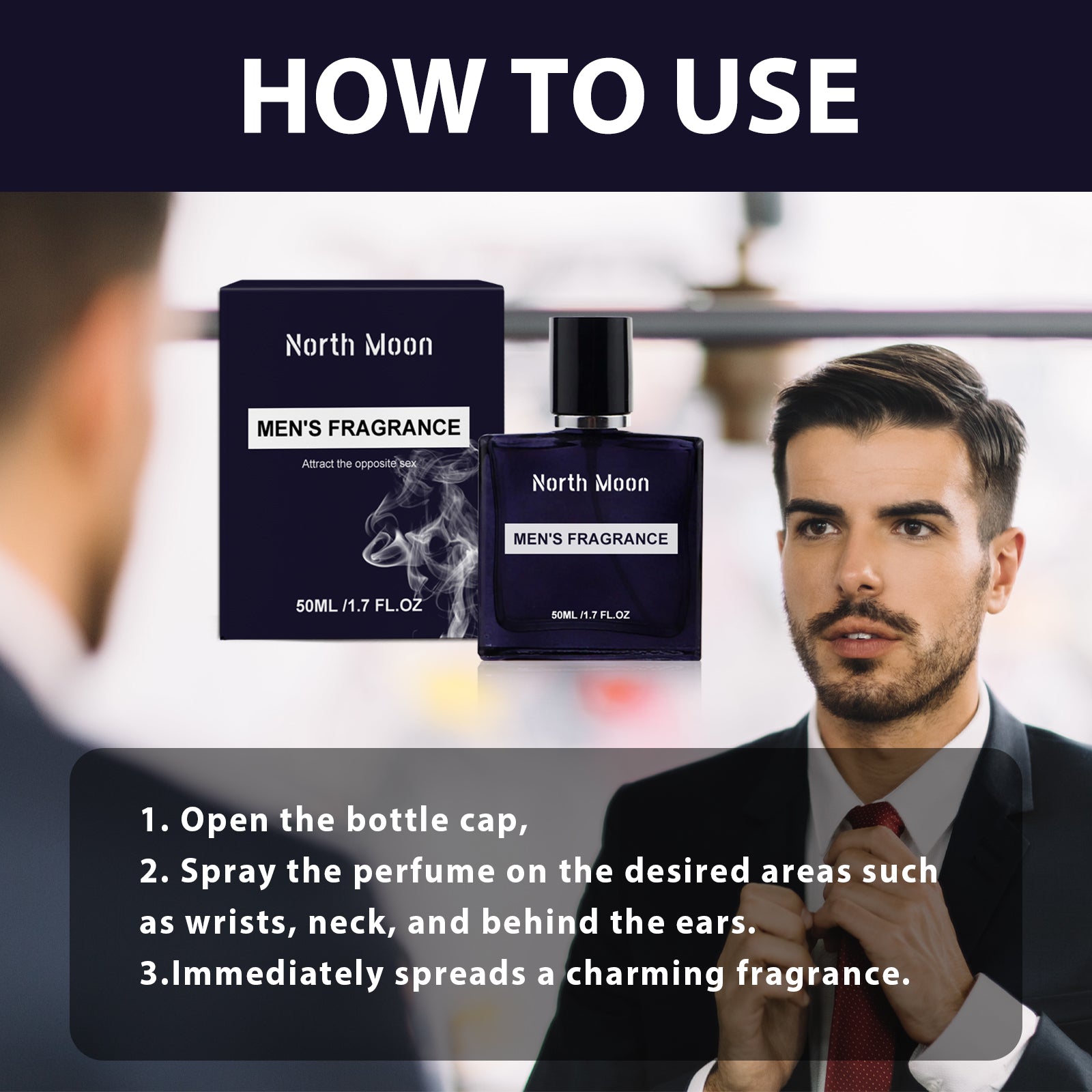 Men's Pheromone Attraction Cologne - Long-Lasting Fresh & Intimate Spray📝